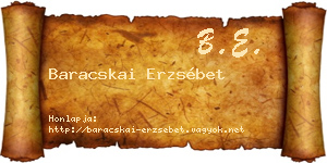 Baracskai Erzsébet névjegykártya
